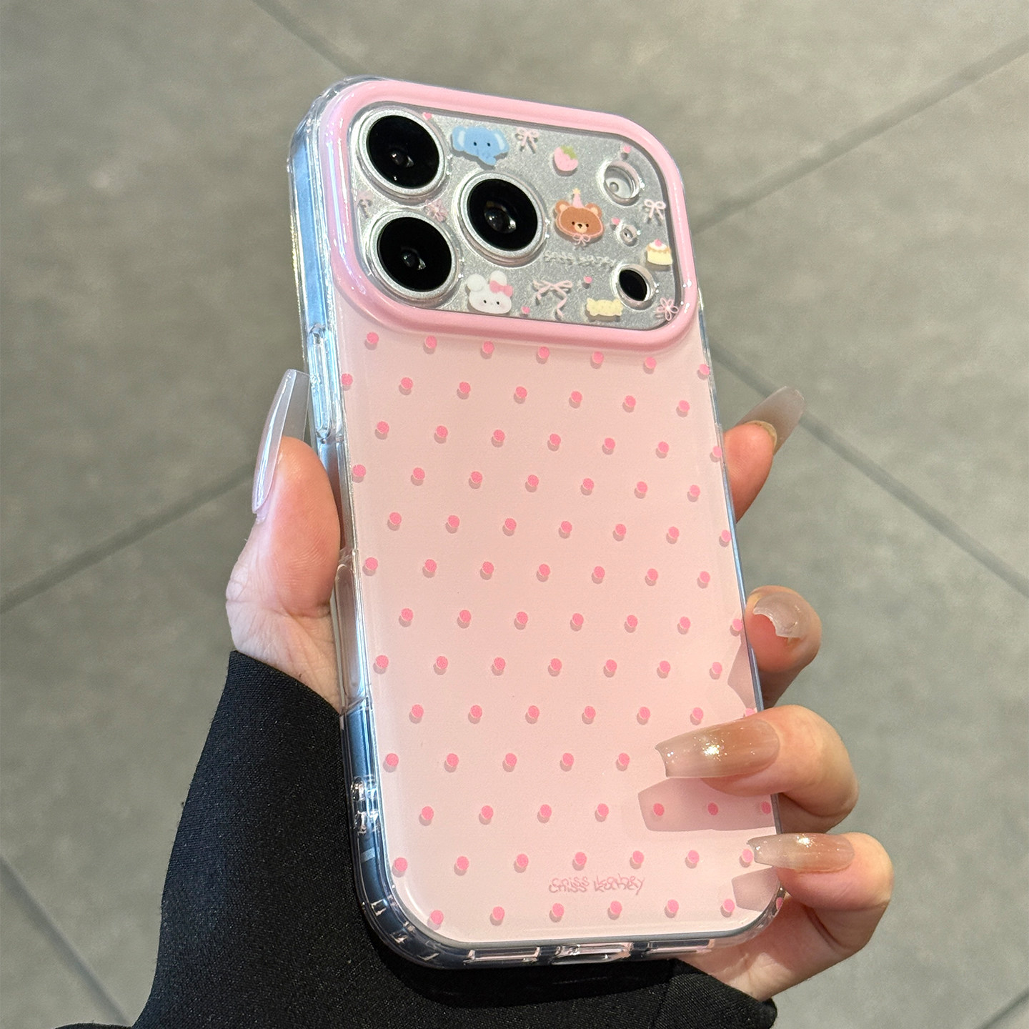 适用苹果17promax手机壳粉色波点iPhone17新款保护套17pro全包镜头防摔17pm女款高级感好看超薄硅胶简约可爱,淘宝优惠券,粉丝福利购,淘宝优惠卷