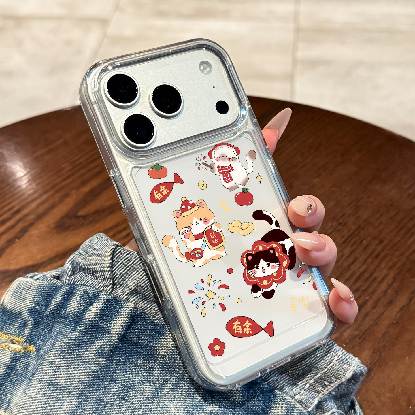 适用于苹果17pro手机壳新款iPhone17pro外壳全包防摔16promax透明15硅胶14可爱创意13高级感12新年卡通猫咪11 - 图0