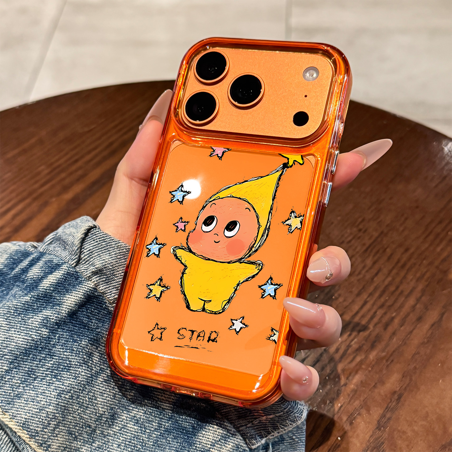 适用苹果17promax手机壳新款iPhone17创意星星人17pro高级感air全包16防摔15透明14硅胶13小众12橙色11女款pm - 图3