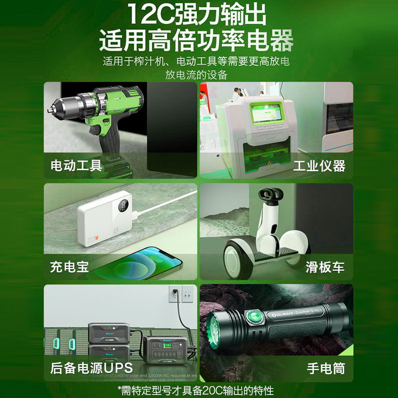 德力普21700高倍率锂电池4000mAh3.7v平头10c放电电芯电动车工具 - 图1