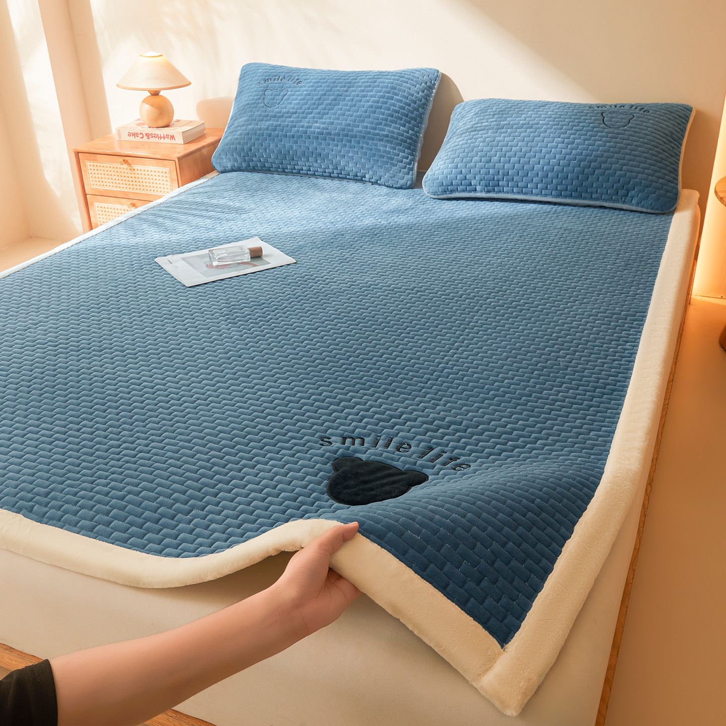 A类秋冬季牛奶绒新棉绒床垫家用软垫加厚垫子卧室榻榻米床褥子,淘宝优惠券,粉丝福利购,淘宝优惠卷