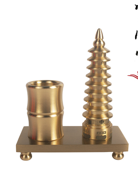 书房办公用品纯铜笔筒文王复古