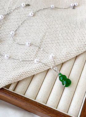 树脂玻璃圆珠女新中式葫芦项链短