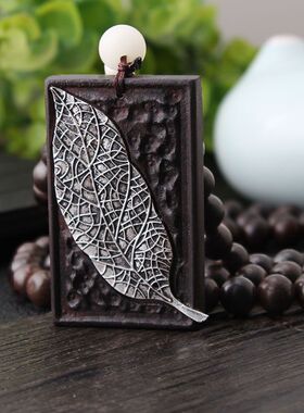 黑檀木木质圆珠男女气质毛衣链长