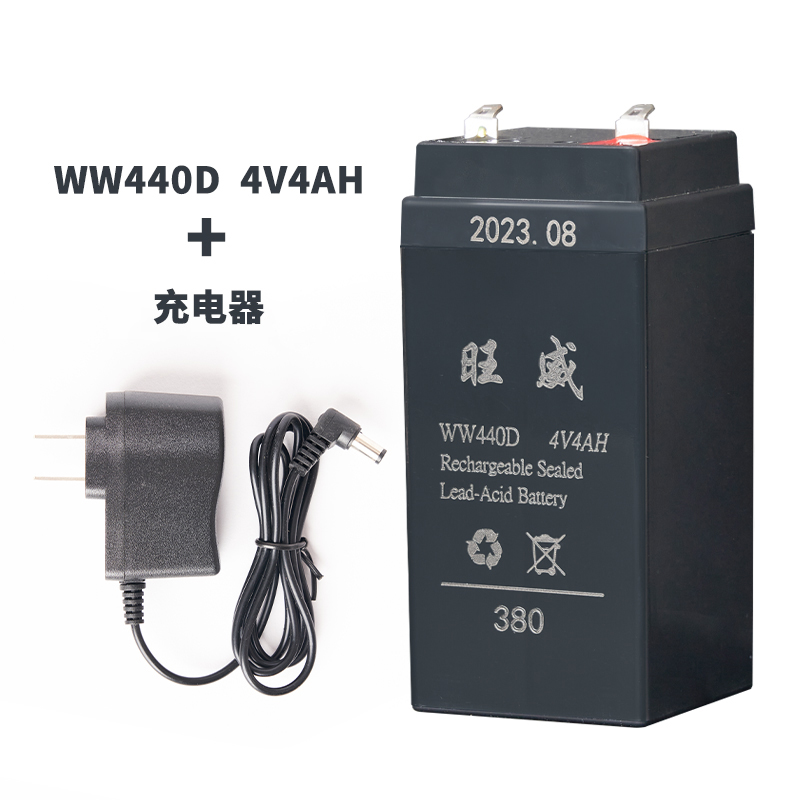 旺威电子秤电池WW380/440D台称折叠秤通用4伏蓄电池4v4ah20hr电瓶 - 图0