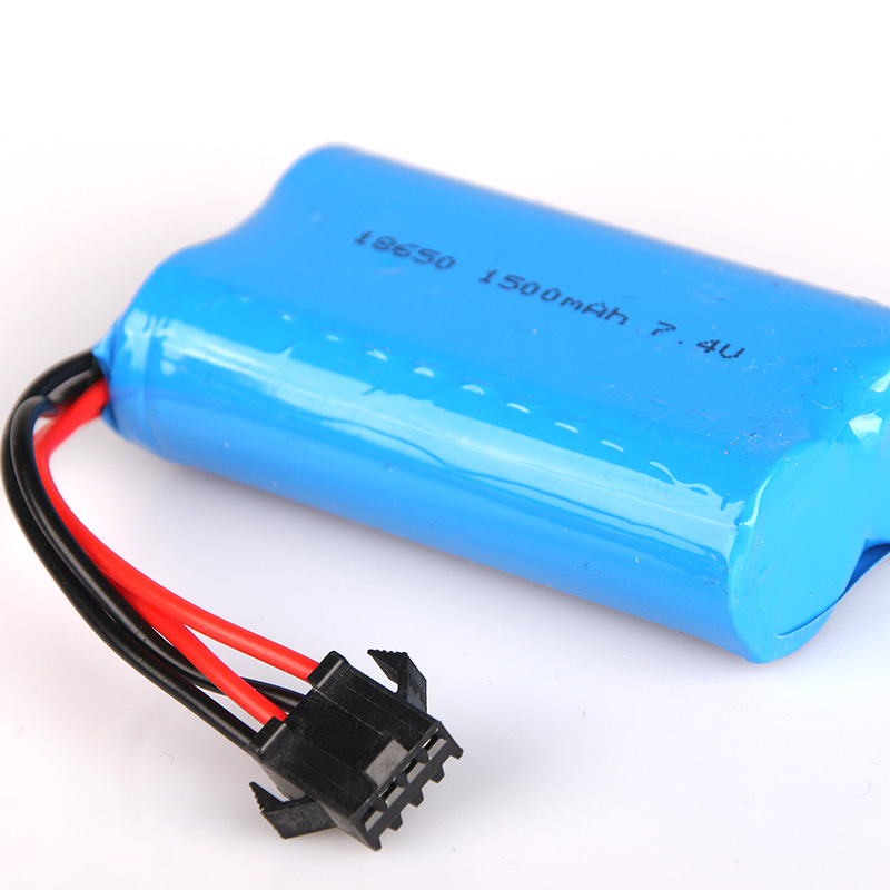 7.4v 1500mAh SM4P 18650锂电池 电动连发吸水枪遥控车玩具充电器 - 图2