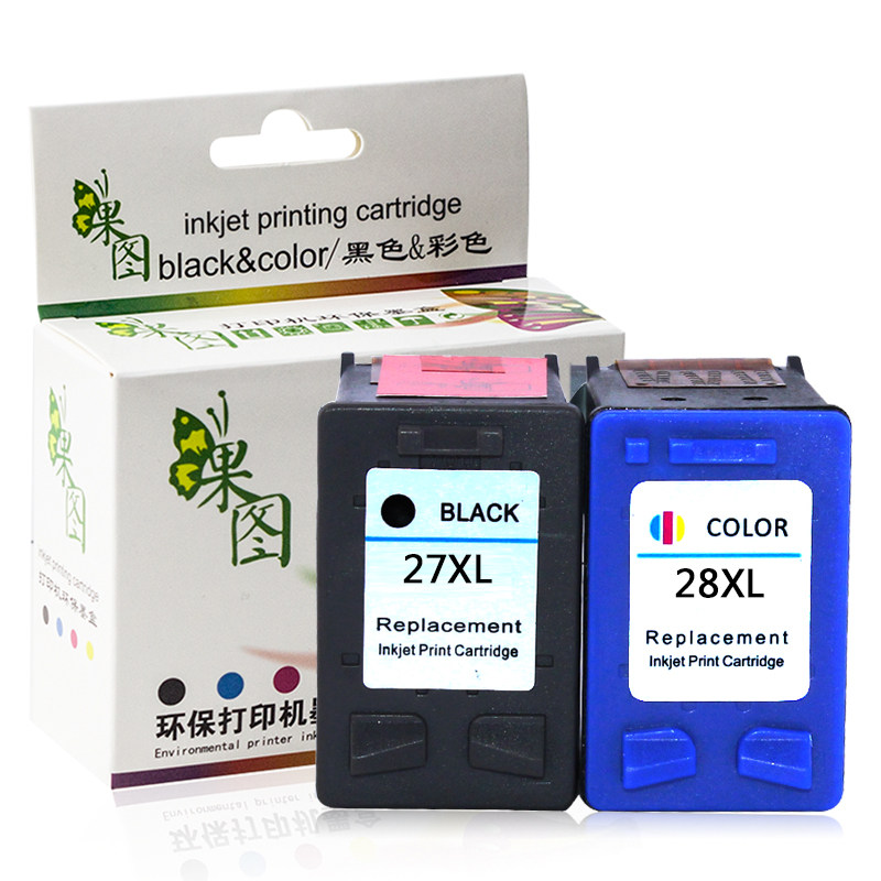 适合惠普hp27 hp28 5608打印机墨盒 绽放果图墨盒