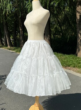 lolita裙撑无骨软纱中长款日常暴力撑衬裙延长撑洛丽塔汉服撑60CM