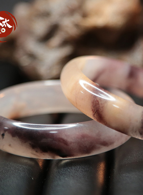 长河珠宝佘太翠手镯金丝玉烟紫玉天山翠玉镯顺直播专拍链接