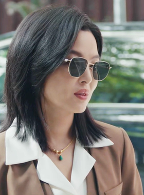 女神蒙上眼辛芷蕾唐盈盈同款手拉手吊坠项链轻奢小众高级感气质女