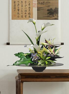 仿真花简约现代风格客厅茶几餐桌边柜花艺套装样板房创意假花摆件