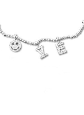 EYEFUNNY项链LOVE字母英文笑脸