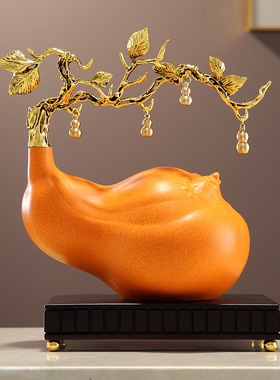 葫芦摆件创意新中式玄关酒柜装饰客厅工艺品树脂家居招财高档礼物