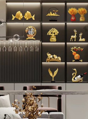 新中式大套装家居玄关摆件客厅电视柜高档轻奢风办公室酒柜装饰品