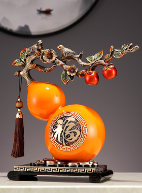 大号新中式福字葫芦摆件玄关酒柜电视柜装饰品乔迁礼物树脂工艺品
