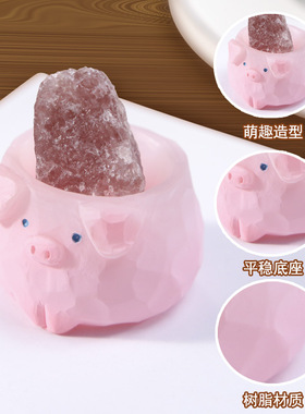 动物PAL水晶盲盒创意可爱桌面装饰水晶石树脂工艺品新款摆件