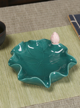 陶瓷摆件家用创意毛笔笔搁ins高级感景德镇小摆件手工装饰品笔托