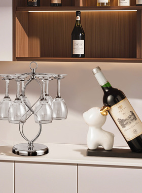 高级感红酒杯架摆件轻奢高档客厅家居餐厅酒柜高脚杯架倒挂装饰品