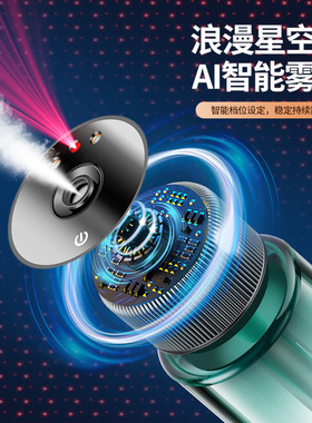 新款车载星空顶氛围灯智能香薰喷雾摆件大容量男士车载香氛车内用