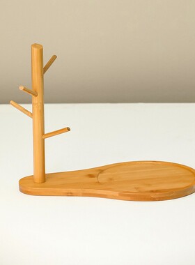 家用玄关电视柜摆件葫芦猫咪木架茶杯水杯简约款家用木架托盘新款