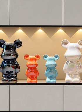 一家四口三口摆件家居装饰品电视柜酒柜装饰轻奢高档高级客厅玄关