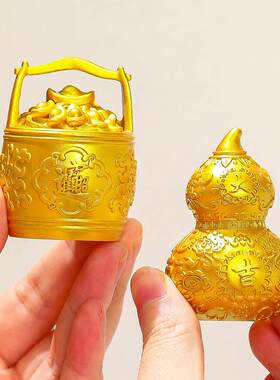 新款祥云系列聚宝盆树脂工艺品家居桌面小摆件发财树乔迁新居礼品