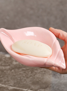 陶瓷摆件肥皂盒高级感小摆件ins家用网红创意香皂盒卫生间皂碟托