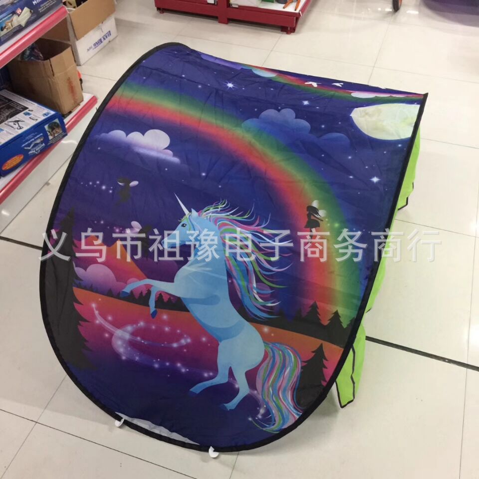 TV产品 儿童星空梦幻帐篷儿童床头折叠挡光帐篷 室内床上蚊帐现货