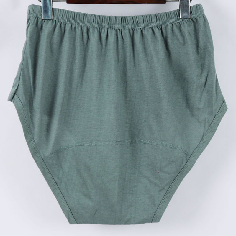 中老年人内裤高腰深裆纯棉加肥大码三脚裤男士超大号三角裤头全棉 - 图0