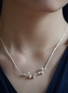 八月南方925银女藤椒项链