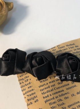 此石陂石手作小发夹玫瑰弹簧夹甜