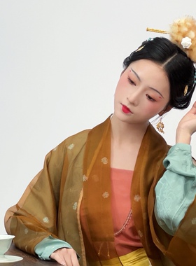 大萌制 冬季新款鹿胎小冠梅花簪子 宋代毛绒发冠 div汉服头冠发饰