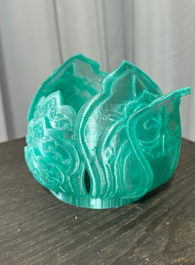 大萌制 复原唐制芙蓉冠 汉服发饰 女 花纹造型发冠 3d打印头冠