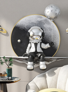 轻奢宇航员入户玄关装饰画