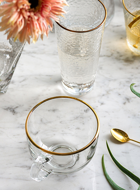 玻璃水培插花锤纹阳台装饰摆件