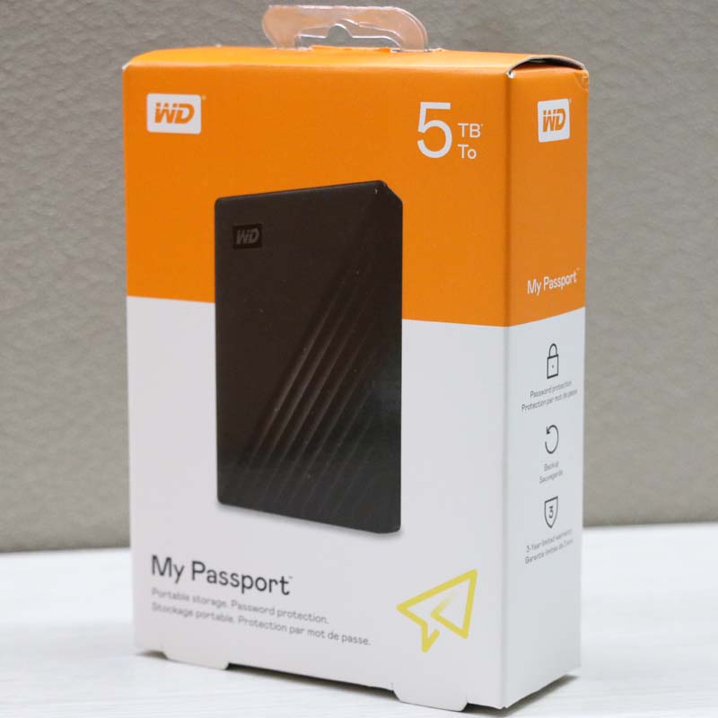 西数5T 4T移动硬盘 WD西部数据My Passport新元素黑盘usb3.0 5TB-图1