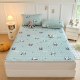 Cartoon panda latex mat three-piece set of summer ice silk mat children boy soft mat bed sheet air conditioning mat 1.35