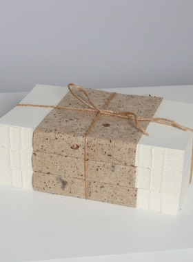 侘寂风复古麻绳书捆假书新中式样板房间书块摆件展示柜书房装饰品