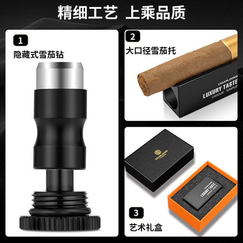 CIGARLOONG茄龙雪茄烟托大口径雪茄槽隐藏式多功能雪茄托CL-YT103 - 图0