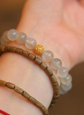 天然月光石女王贝森系文艺风手串