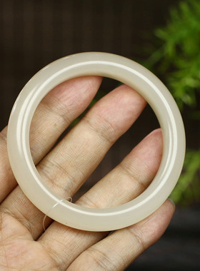 古晨和田玉藕粉手镯玉镯