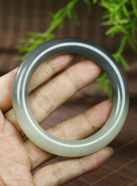 古晨和田玉烟紫藕粉手镯