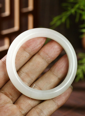 古晨珠宝和田玉白玉手镯