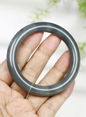 古晨和田玉烟紫手镯玉镯