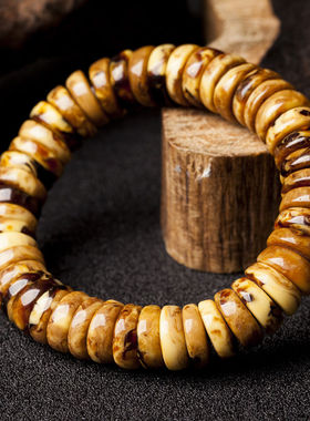 天然老蜜蜡原石手串波罗的海琥珀原矿一代男女同款手饰手链附证书