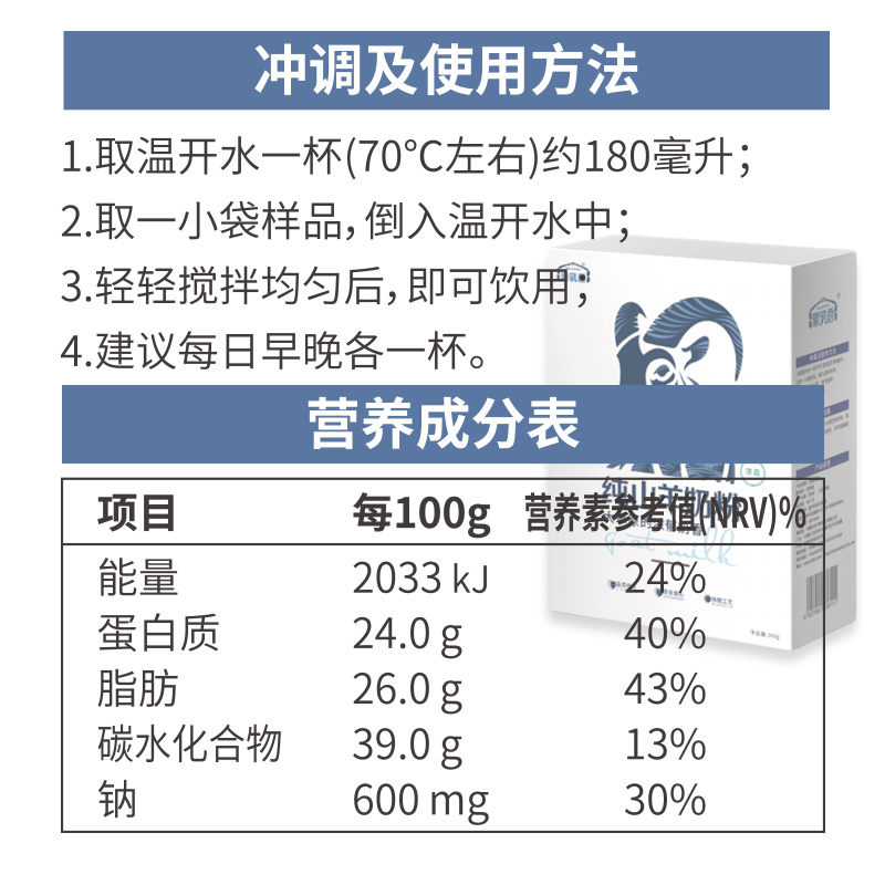 纯羊奶粉内蒙古草原蒙乳香纯山羊奶粉无添加生羊乳早餐冲饮400g-图2