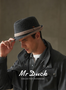 mrduck精选强缩绒绵羊毛手工毡帽
