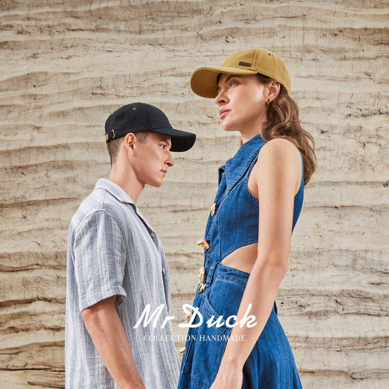 mrduck24春夏新品 日本和纸硬顶显脸小透气棒球帽 户外防晒帽大头 - 图0