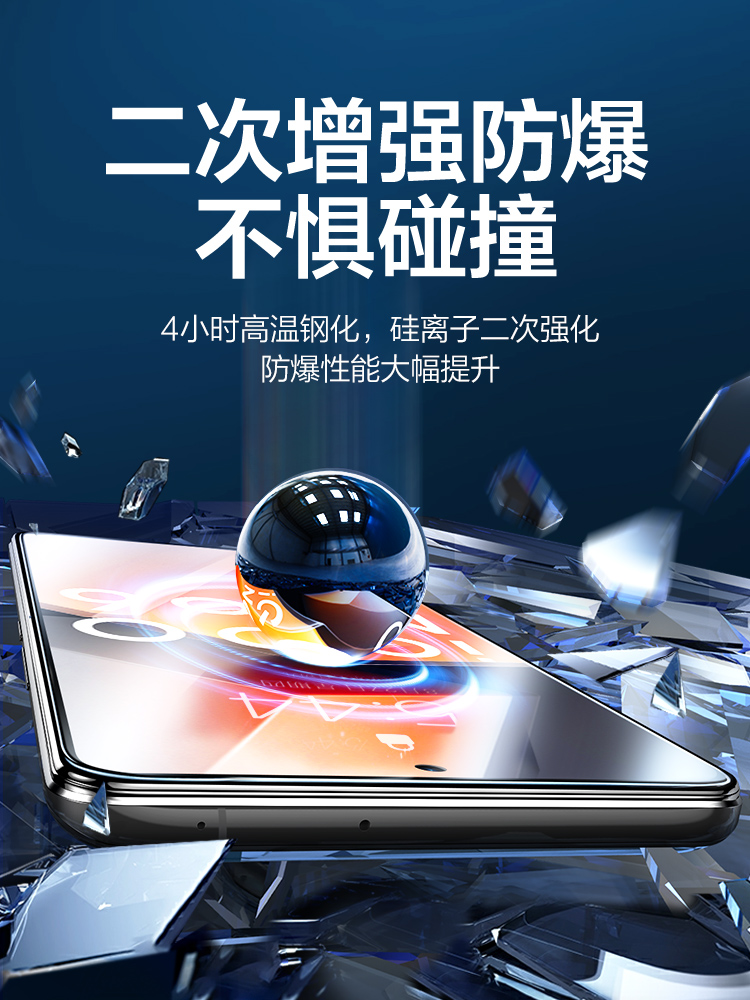 闪魔适用vivo iQOO10/11S钢化膜iQOO12Pro磨砂膜全屏Neo8pro手机膜电竞Neo8/7/6se竞速版Neo5S抗指纹贴膜高清-图1