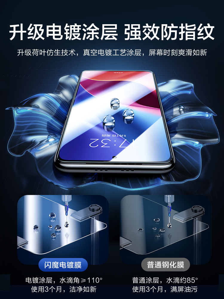 闪魔适用红米K70e/K60/K50钢化膜小米RedmiK40pro+por手机贴膜K30i至尊版冠军K40s游戏增强k6o高清蓝光K20pr0 - 图2